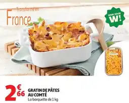 Auchan Supermarché Gratin de pâtes 66 au comté offre