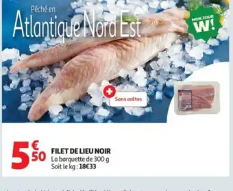 Auchan Supermarché Filet de lieu noir offre