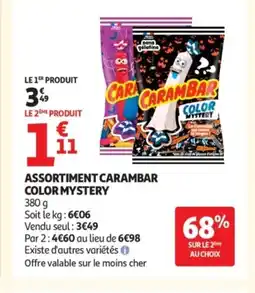 Auchan Supermarché Assortiment carambar color mystery offre