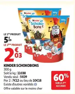 Auchan Supermarché KINDER Schokobons offre