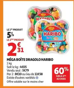 Auchan Supermarché HARIBO Méga boîte dragolo offre