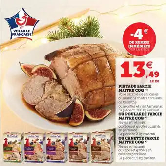 Hyper U Pintade farcie maitre coq offre