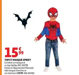 Auchan Supermarché Top et masque spidey offre