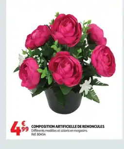 Auchan Supermarché Composition artificielle de renoncules offre