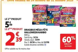 Auchan Supermarché HARIBO Dragibus méga-fête halloween offre