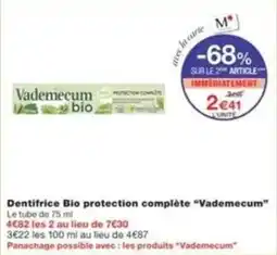 Monop' Dentifrice bio protection complète vademecum offre