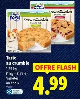 Lidl Alpen fest style - tarte au crumble offre