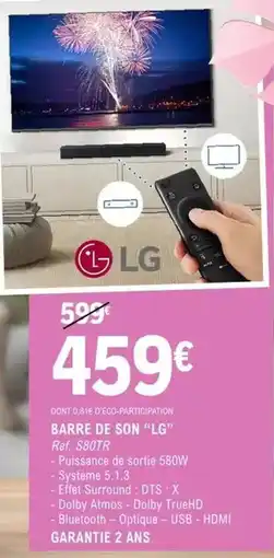 E.Leclerc Lg - barre de son offre