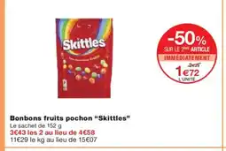 Monoprix SKITTLE Bonbons fruits pochon offre