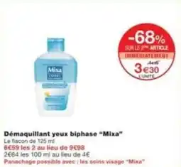 Monop' Démaquillant yeux biphase mixa offre