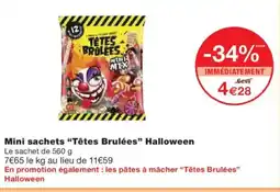 Monoprix TÊTES BRÛLÉES Mini sachets Halloween offre