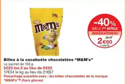 Monoprix M&M'S Billes à la cacahuète chocolatées offre
