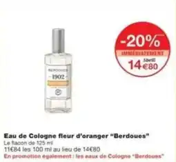 Monop' Eau de cologne fleur d'oranger berdoues offre