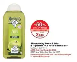 Monop' Shampooing force & éclat à la pomme le petit marseillais offre