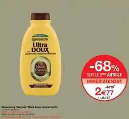 Monop' Shampoing garnier ultra doux avocat karité offre