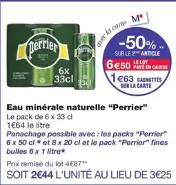 Monoprix PERRIER Eau minérale naturelle offre