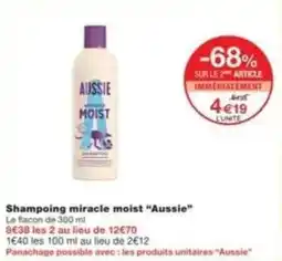 Monop' Shampoing miracle moist aussie offre