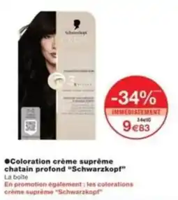 Monop' Coloration crème suprême chatain profond schwarzkopf offre