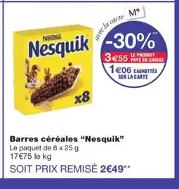 Monoprix NESQUIK Barres céréales offre