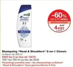 Monop' Shampoing head & shoulders 2-en-1 classic offre