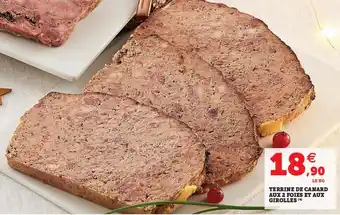 Terrine de canard aux 2 foies et aux girolles