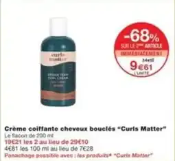 Monop' Crème coiffante cheveux bouclés curls matter offre