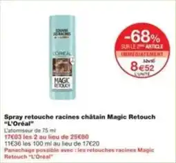 Monop' Spray retouche racines châtain magic retouch l'oréal offre