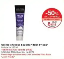 Monop' Crème cheveux bouclés john frieda offre