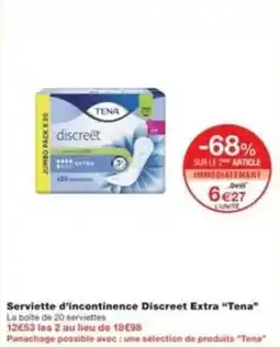 Monop' Serviette d'incontinence discreet extra tena offre