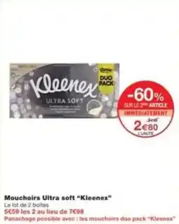 Monop' Mouchoirs ultra soft kleenex offre