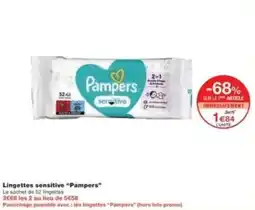 Monop' Lingettes sensitive pampers offre