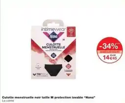 Monop' Culotte menstruelle noir taille m protection lavable nana offre