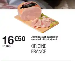 Monoprix Jambon cuit supérieur sans sel nitrité ajouté offre
