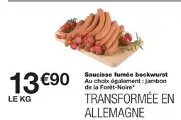 Monoprix Saucisse fumée bockwurst offre