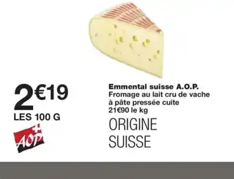 Monoprix Emmental suisse A.O.P. offre