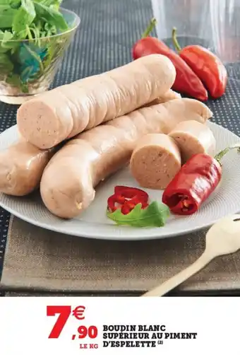Hyper U Boudin blanc supérieur au piment d'espelette offre