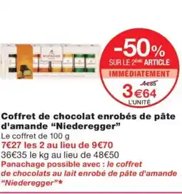 Monoprix NIEDEREGGER Coffret de chocolat enrobés de pâte d'amande offre