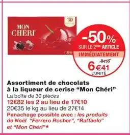 Monoprix MON CHÉRI Assortiment de chocolats à la liqueur de cerise offre