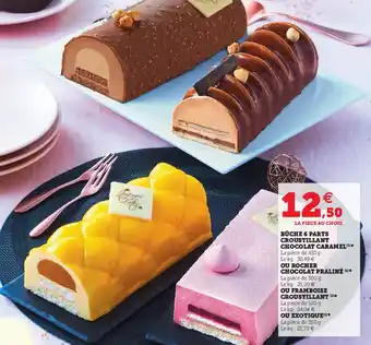 Hyper U Bûche 6 parts croustillant chocolat caramel offre
