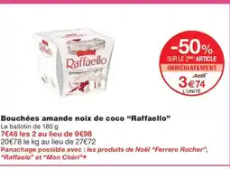 Monoprix RAFFAELLO Bouchées amande noix de coco offre