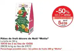 Monoprix MOTTA Pâtes de fruit décors de Noël offre