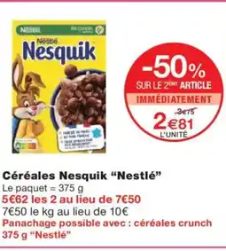 Monoprix NESTLÉ Céréales Nesquik offre