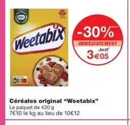 Monoprix WEETABIX Céréales original offre