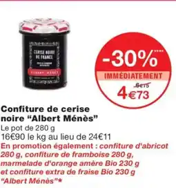 Monoprix ALBERT MÉNÈS Confiture de cerise noire offre