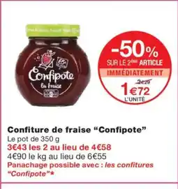 Monoprix CONFIPOTE Confiture de fraise offre