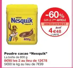 Monoprix NESQUIK Poudre cacao offre