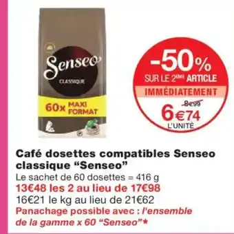 SENSEO Café dosettes compatibles Senseo classique