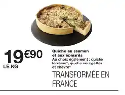 Monoprix Quiche au saumon et aux épinards offre