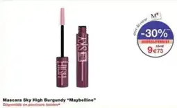 Monop' Mascara sky high burgundy maybelline offre
