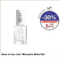 Monop' Base et top coat monoprix make up offre